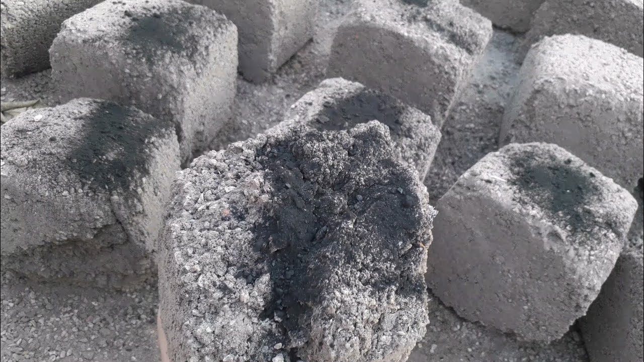 Black ash coating white grainy shapes crumbling on floor+water Crumbling asmr💦💦😴