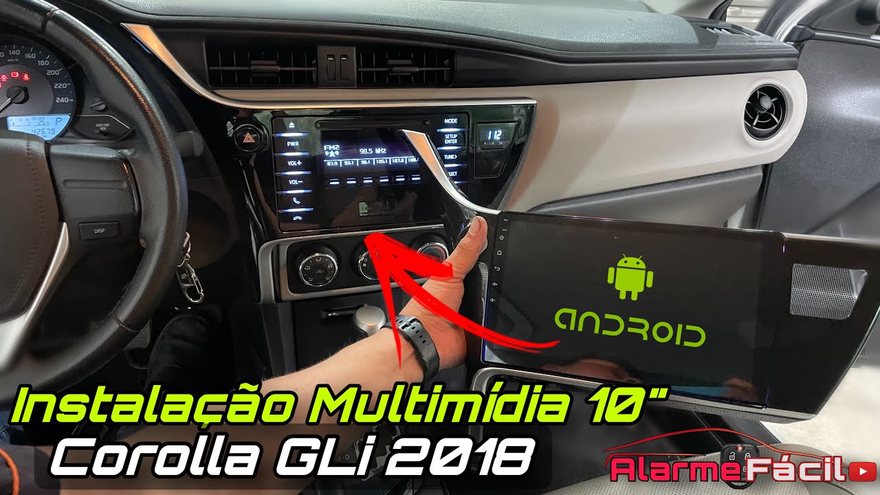 Instalação Multimídia 10” Corolla GLI 2018 ☑️
