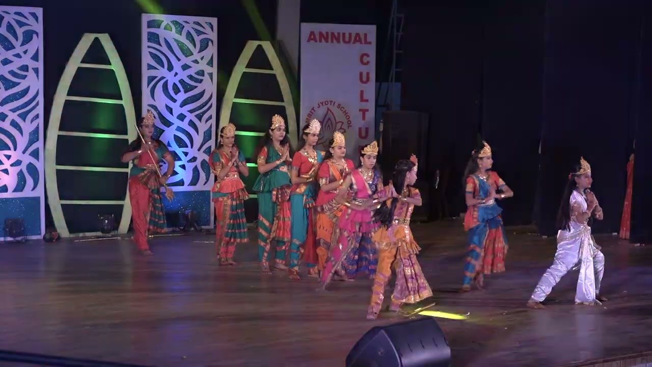 00012 MAHISASUR MARDINI SANSKRIT DANCE PERFORMACNE  High School | Amrit Jyoti School