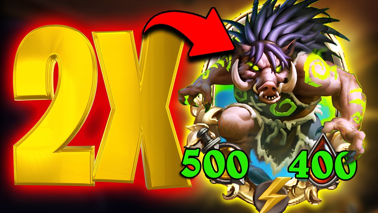 2X YOUR GEMS WITH GOLDEN FELBOAR! | Hearthstone Battlegrounds