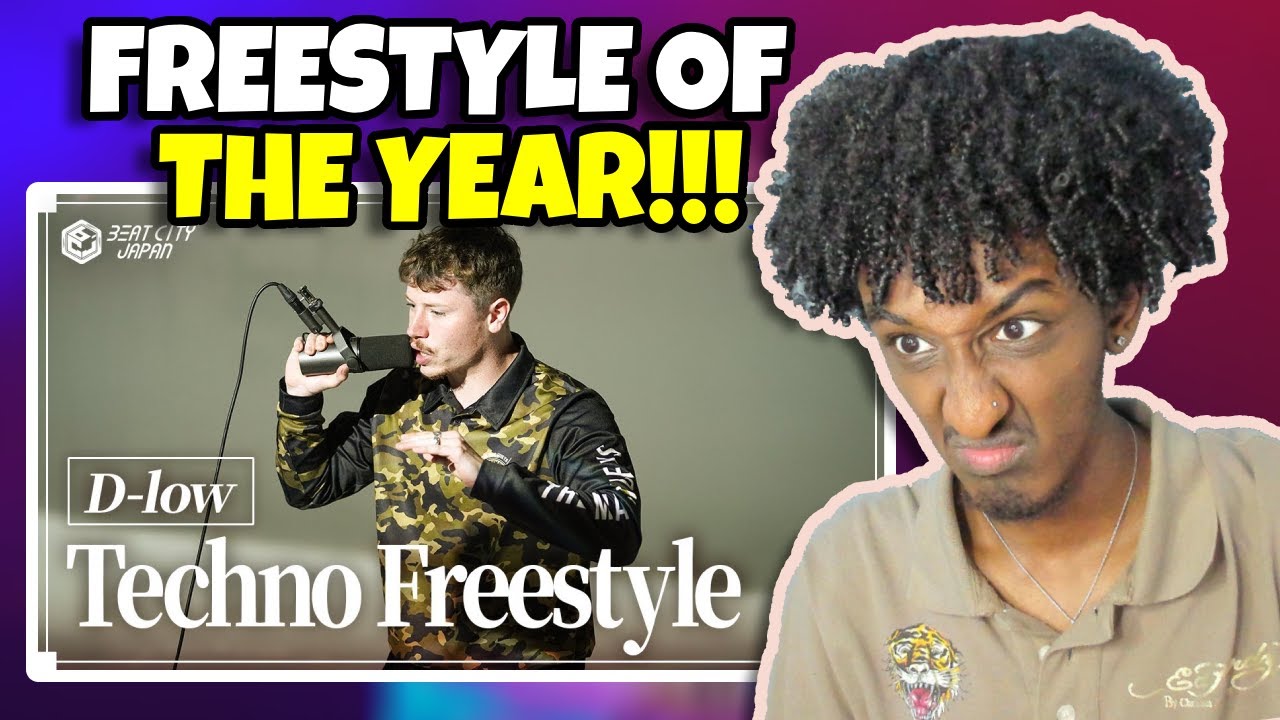 Yolow Reacts | D-low - Techno Freestyle【Presented by BeRec × Beatcity Japan 】