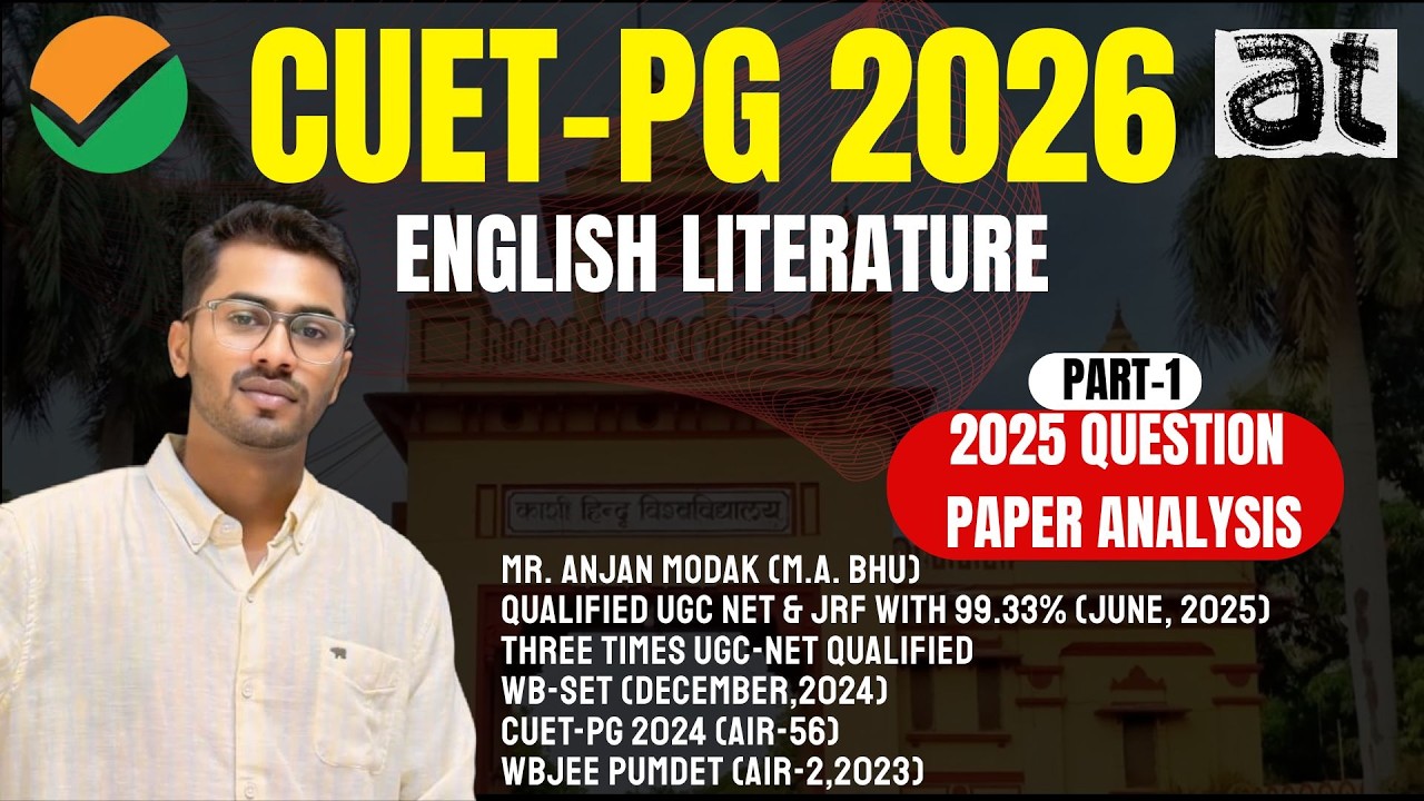 CUET PG English 2025 Paper Analysis (Part-1) | Important Topics
