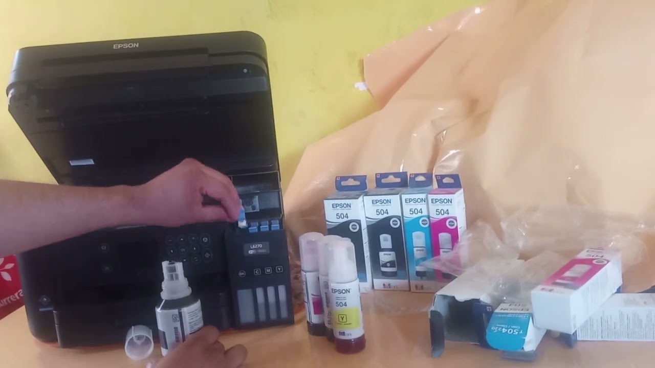  rellenó de los tanques de la epson Ecotank L6270 con tintas 504. fácil hacerlo #ecotank #L6270