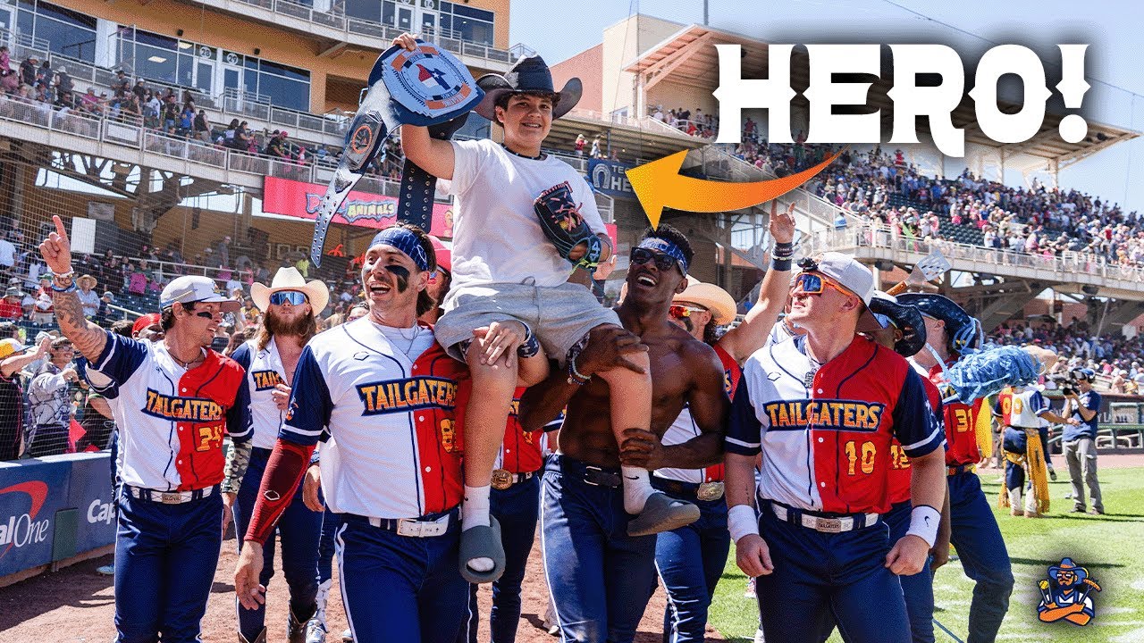 KID Catches Foul Ball to WIN the Game?! Texas Tailgaters FIRST EVER WIN!