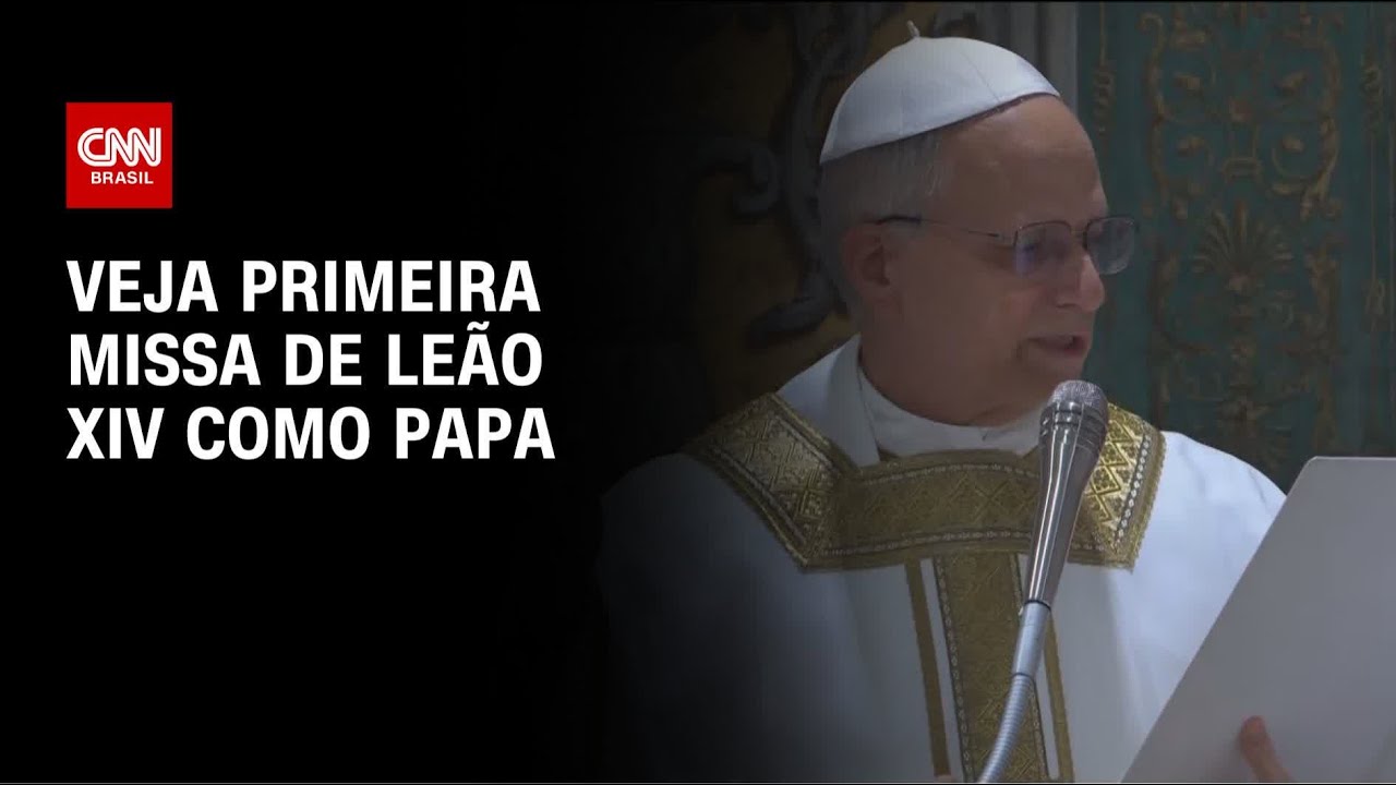 Papa Leão XIV realiza primeira missa; veja | CNN NOVO DIA