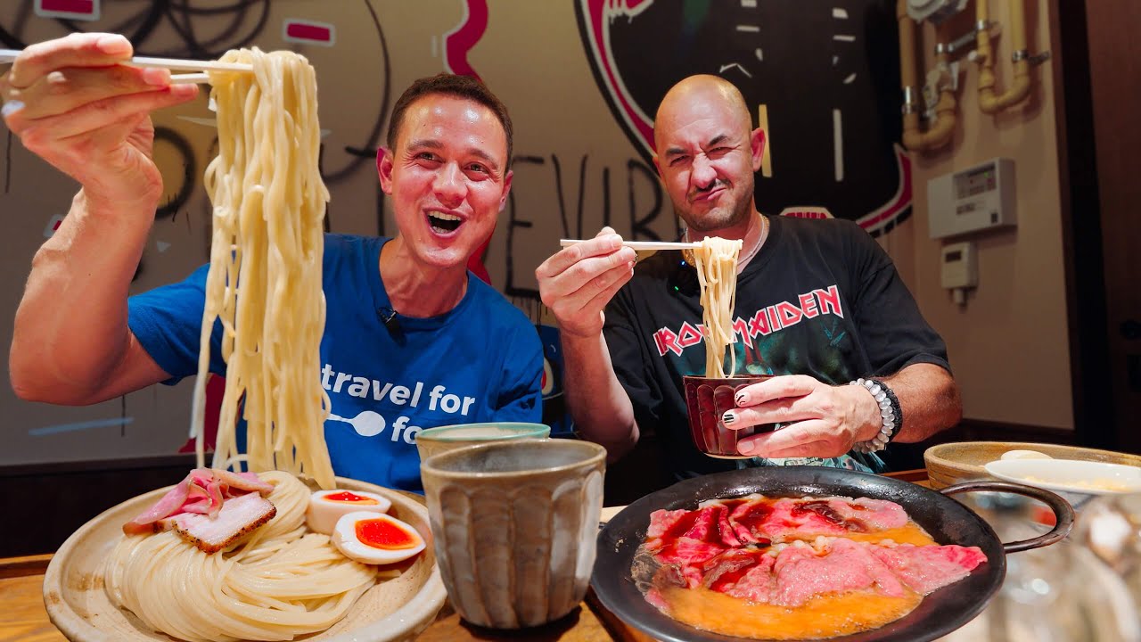DEATH LEVEL RAMEN in Tokyo!! 🌶️ 💀 w/ Ramen Beast (He's Eaten 4,000 Bowls of Ramen!!)