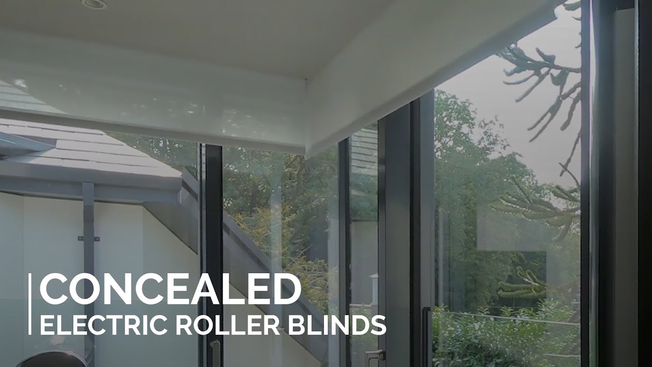 Lutron Roller Shades in Corner Window Concealed with Blindspace