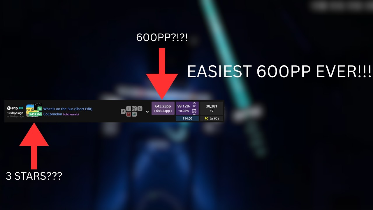 THIS Ranked Map Got me 600PP in Beat Saber!?!