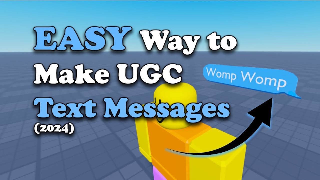 Как легко создавать текстовые сообщения UGC в Roblox!