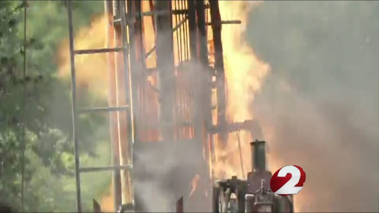 Natural gas pocket hit causes fire in Enon