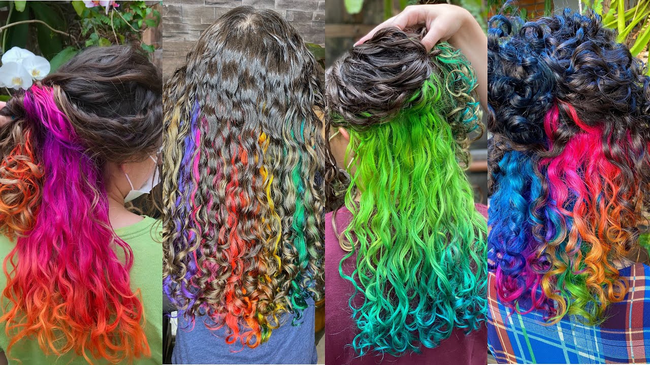 OS MAIS INCRÍVEIS CABELOS COLORIDOS 💜 TRANSFORMAÇÕES 💜  CABELOS COLORIDOS CACHEADOS 2023