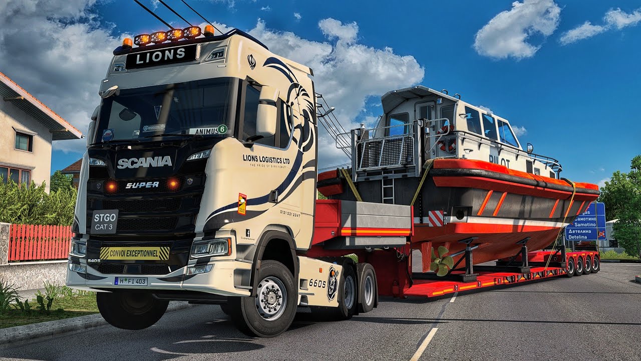 Oversize Heavy Haulage Through Narrow Country Roads of Italy | #ets2 1.54
