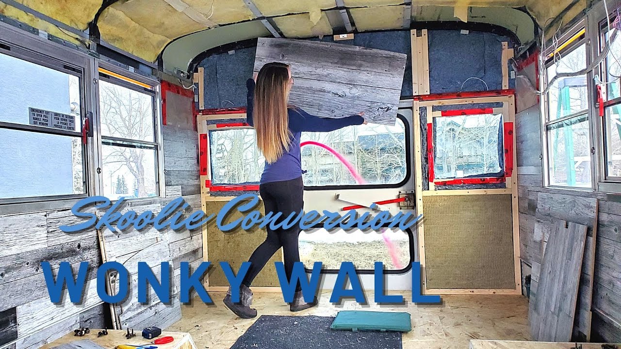 Skoolie Conversion | Installing the Wonky Shaped Back Wall