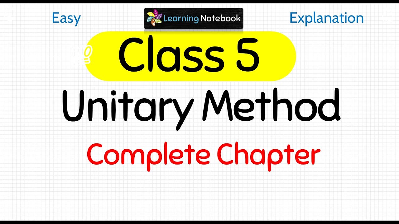 Unitary Method maths