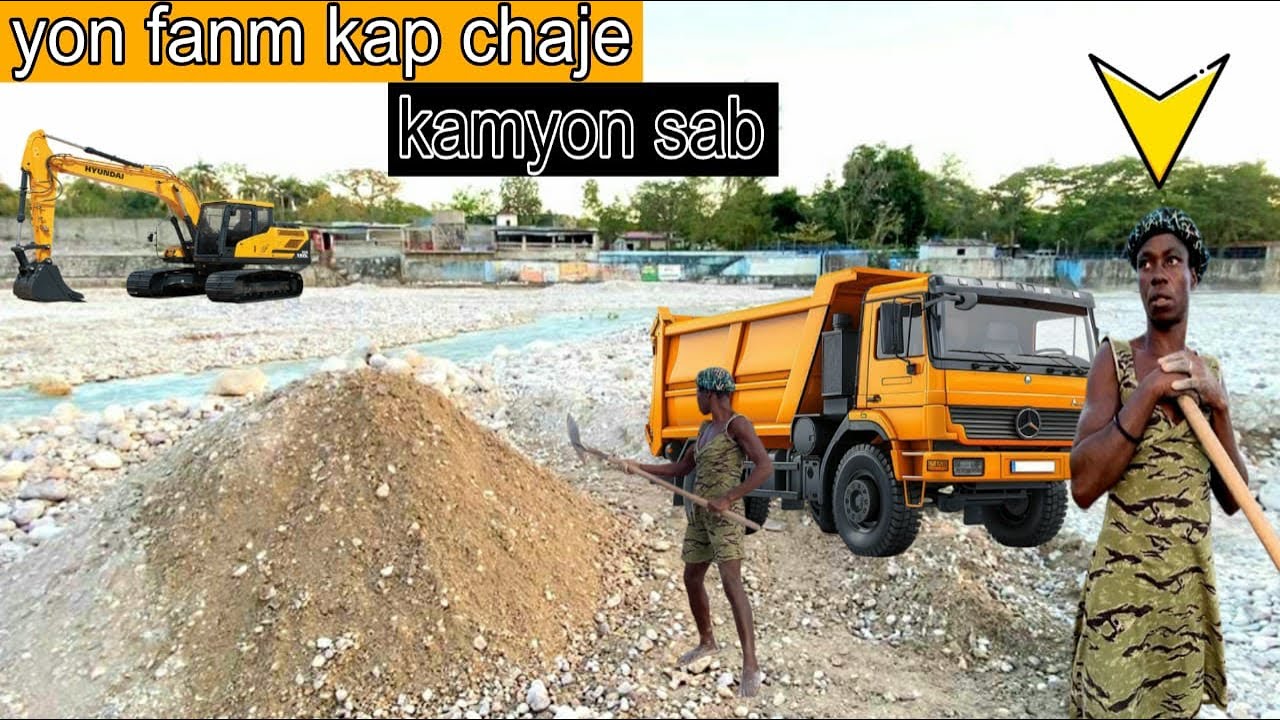 Ou pap kwè sa! Yon manman 7 pitit ap chaje kamyon baskil😱😱