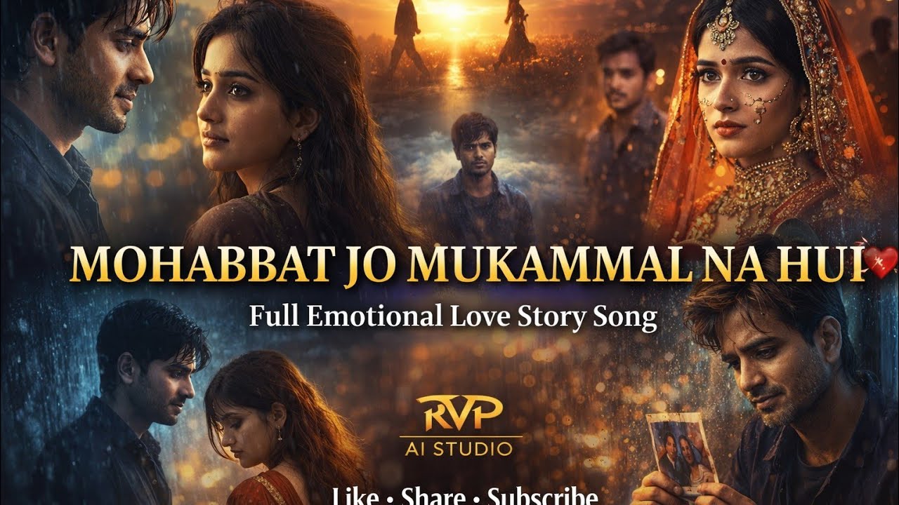Mohabbat Jo Mukammal Na Hui ❤️ | Full Emotional Love Story Song 2026 | RVP AI STUDIO