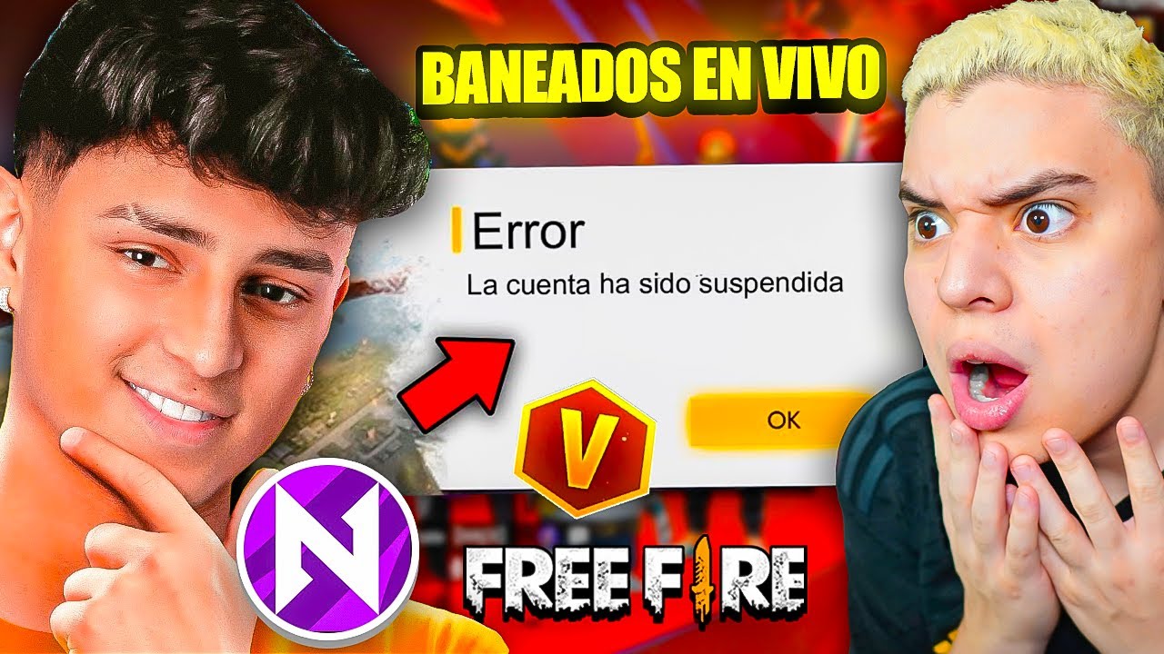 YouTubers que fueron BANEADOS en VIVO en Free Fire 😱😭