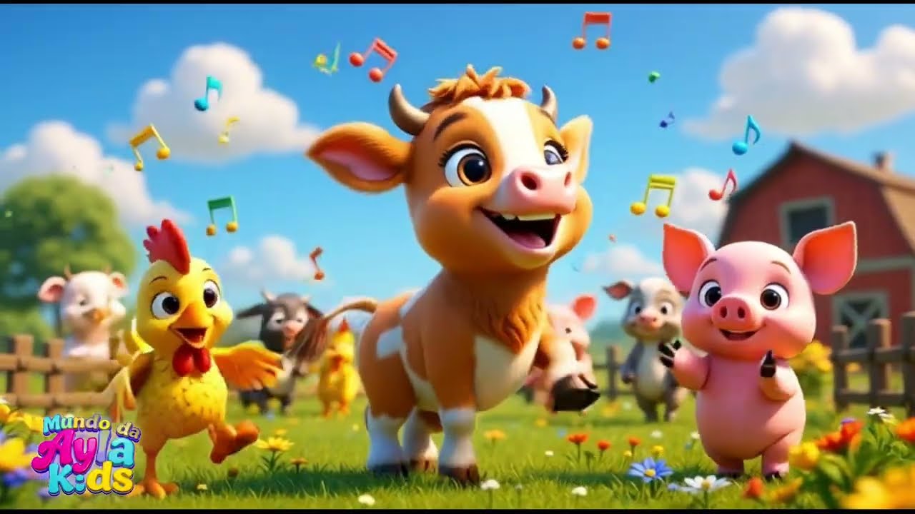 A Dança da Vaquinha 🐮🎶 Música Infantil Animada da Fazendinha