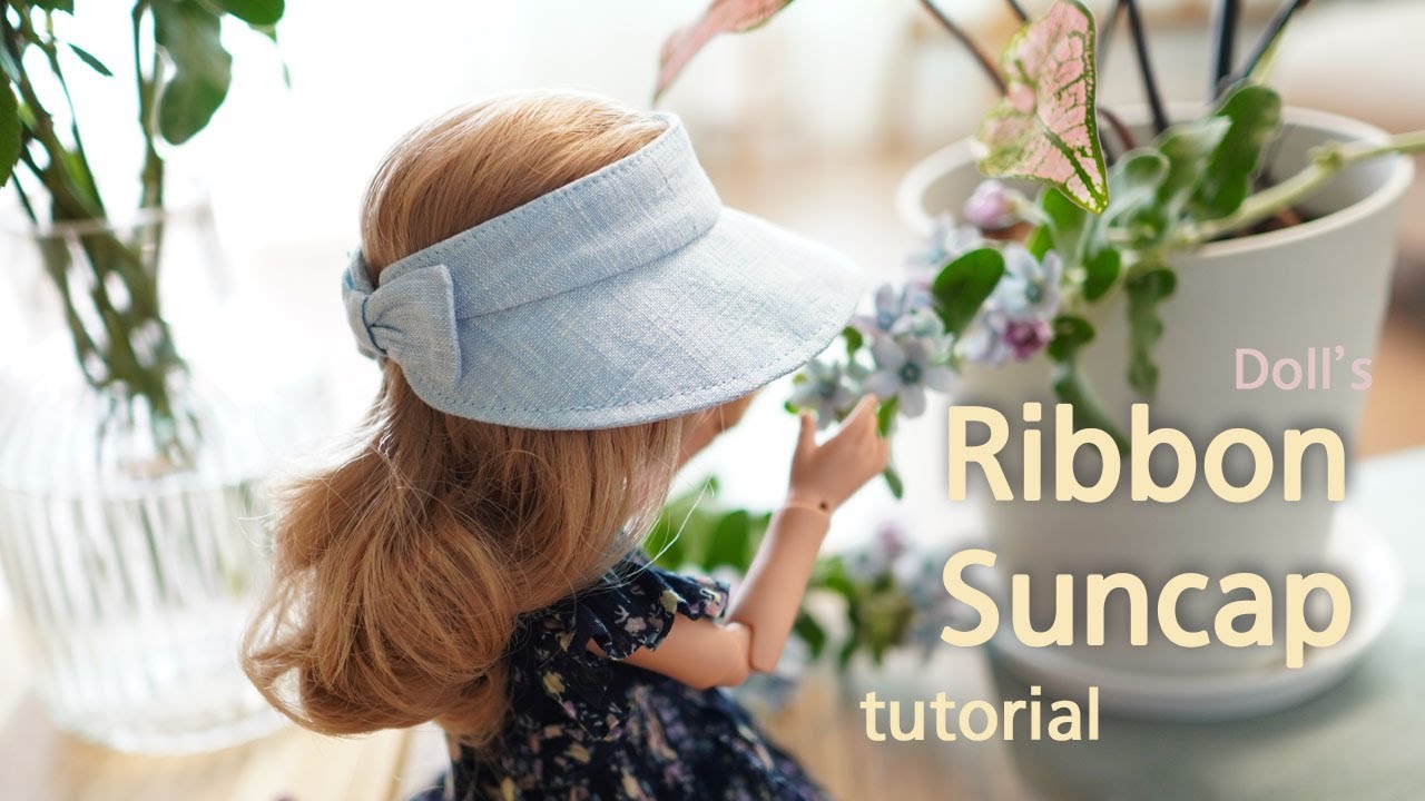 인형모자 만들기 / 리본선캡 / doll's sunhat tutorial / paola reina blythe
