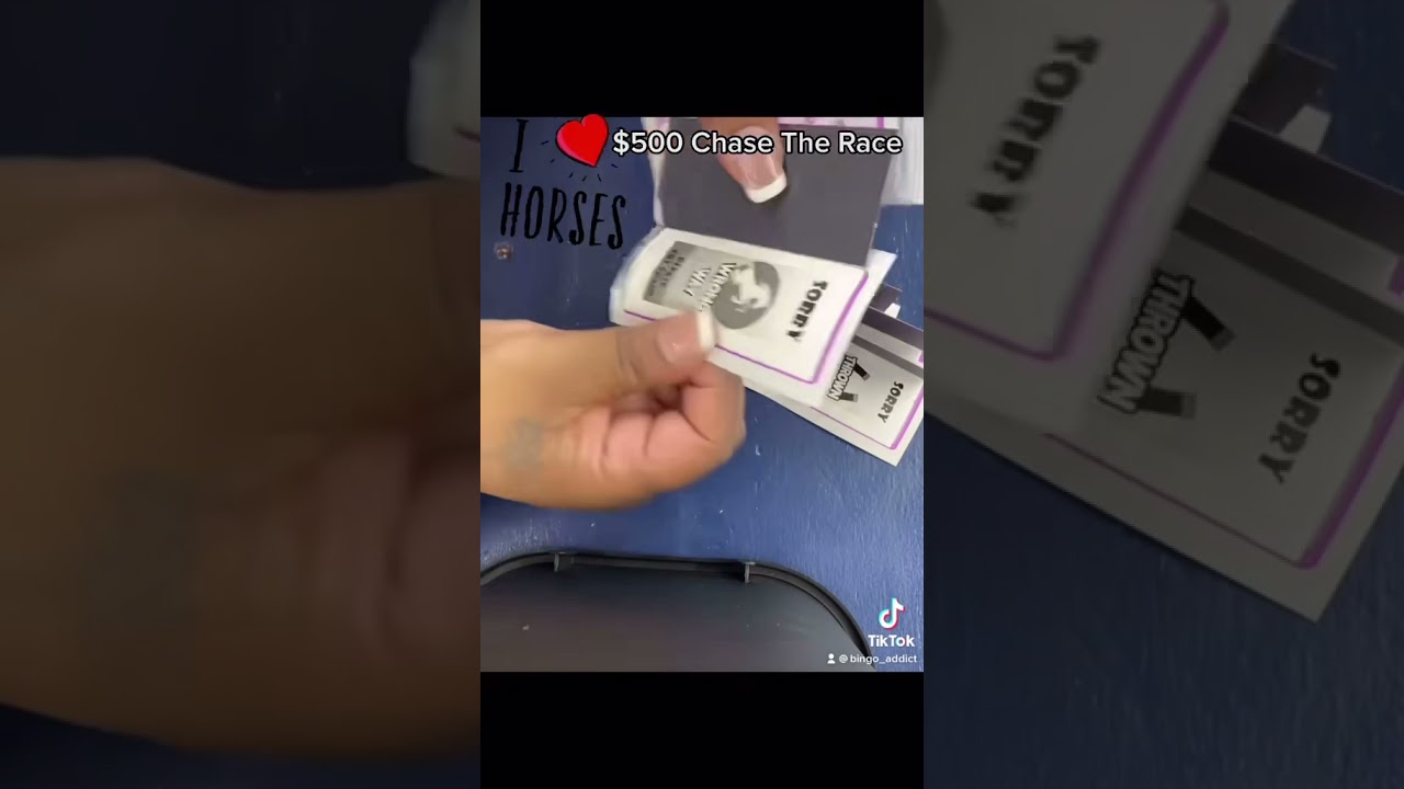 Chase The Race Pull Tab #BingoAddict #Bingo #Subscribe #BingoLife #Money #Lucky #PullTabs #ASMR