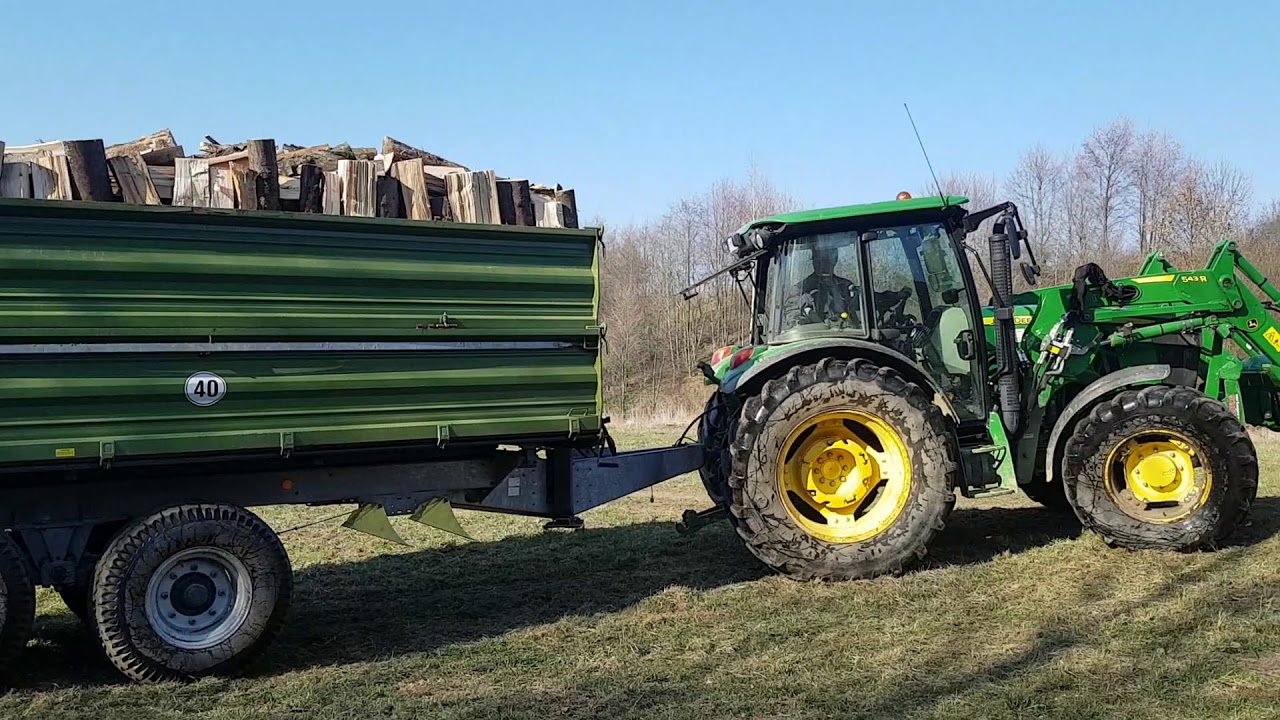 John deere 5100M Fliegl TDK 130 FOX drevo