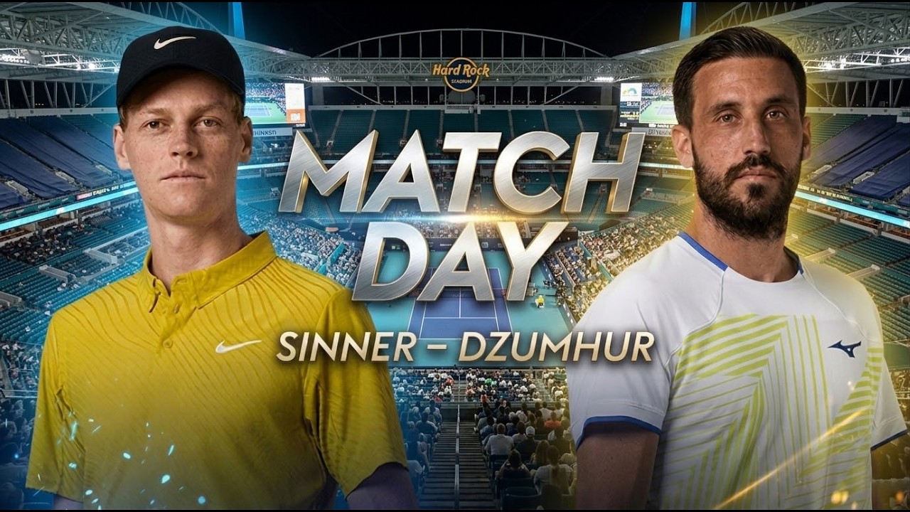SINNER SFIDA DZUMHUR A MIAMI: ORARIO, DIRETTA TV E STREAMING DEL MATCH DI OGGI
