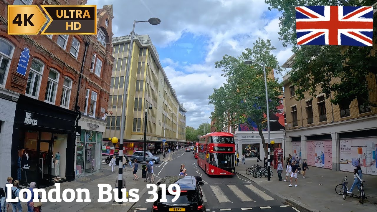 [4K] London 🇬🇧 bus ride 2023 double decker full Route 319 | Streatham to Sloane Square