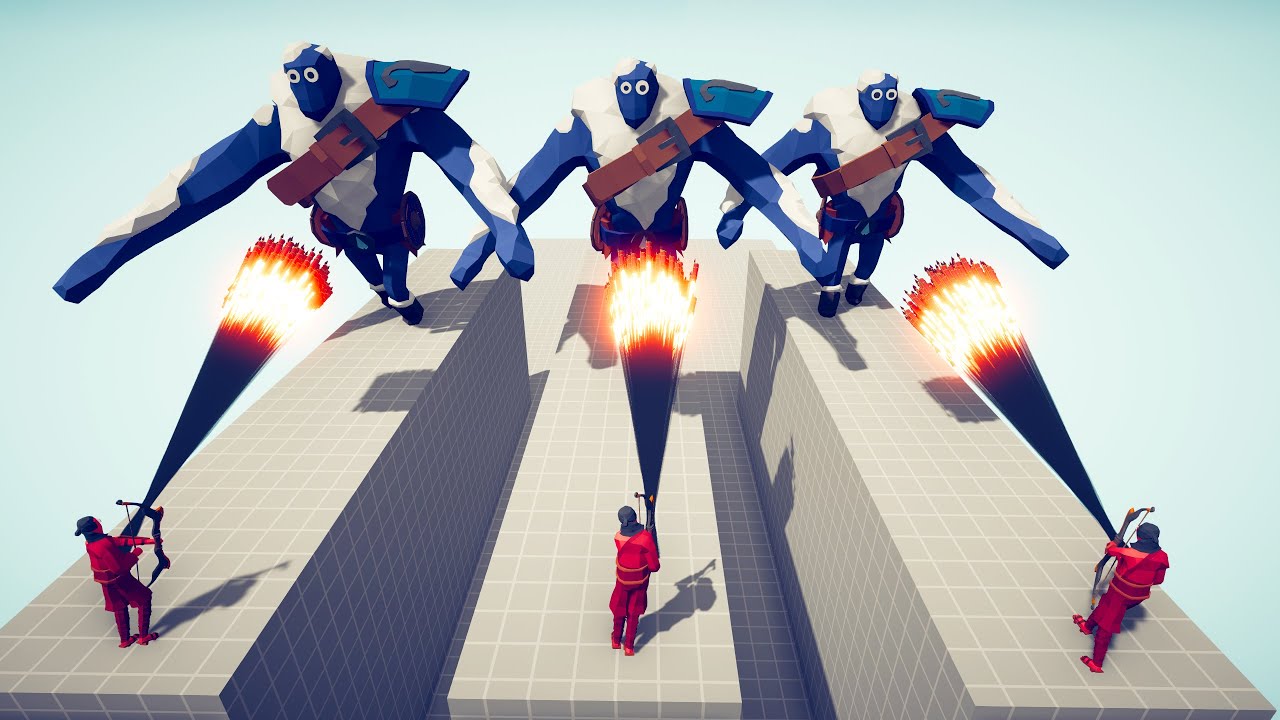 3x GIANT ICE WARRIOR vs TRIO GODS - Totally Accurate Battle Simulator TABS