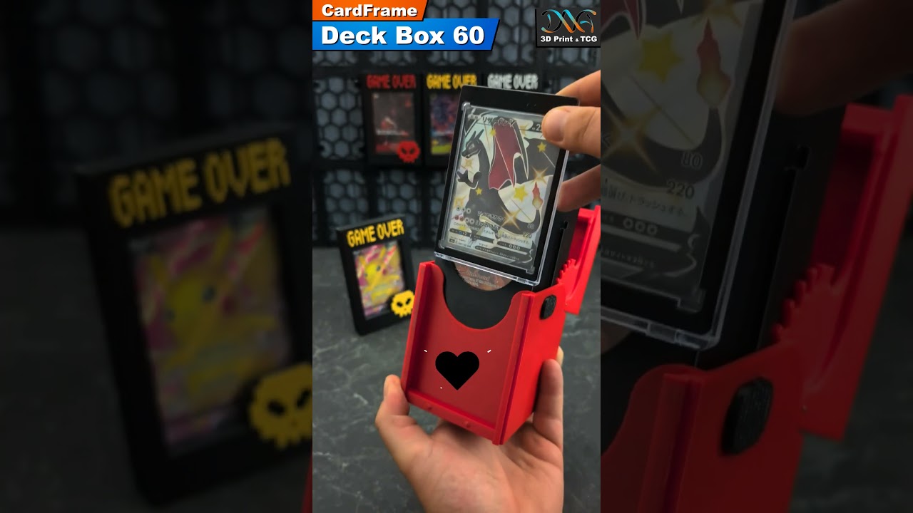 The Ultimate 3D Printed Game Over Deck Box for Pokémon, One Piece & MTG Cards! 🔥 