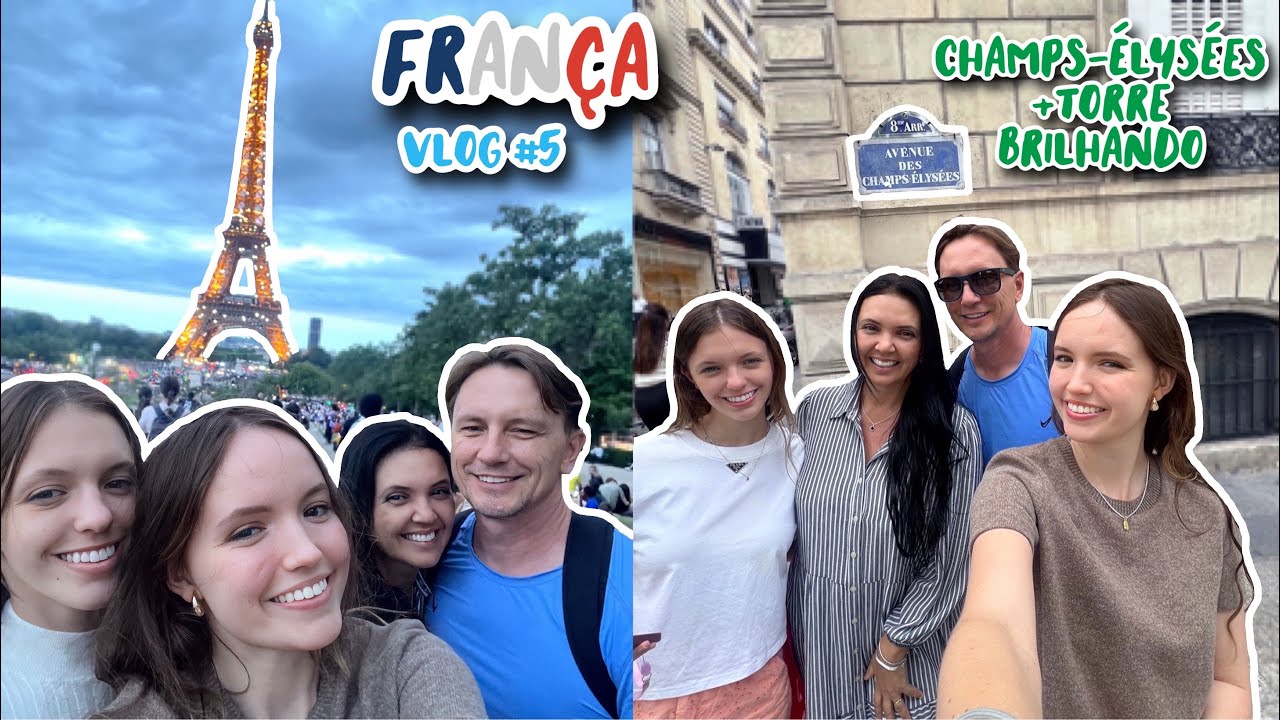VLOG FRANÇA🇫🇷 #05 // Piquenique na Torre Eiffel e Trocadéro à noite ✨
