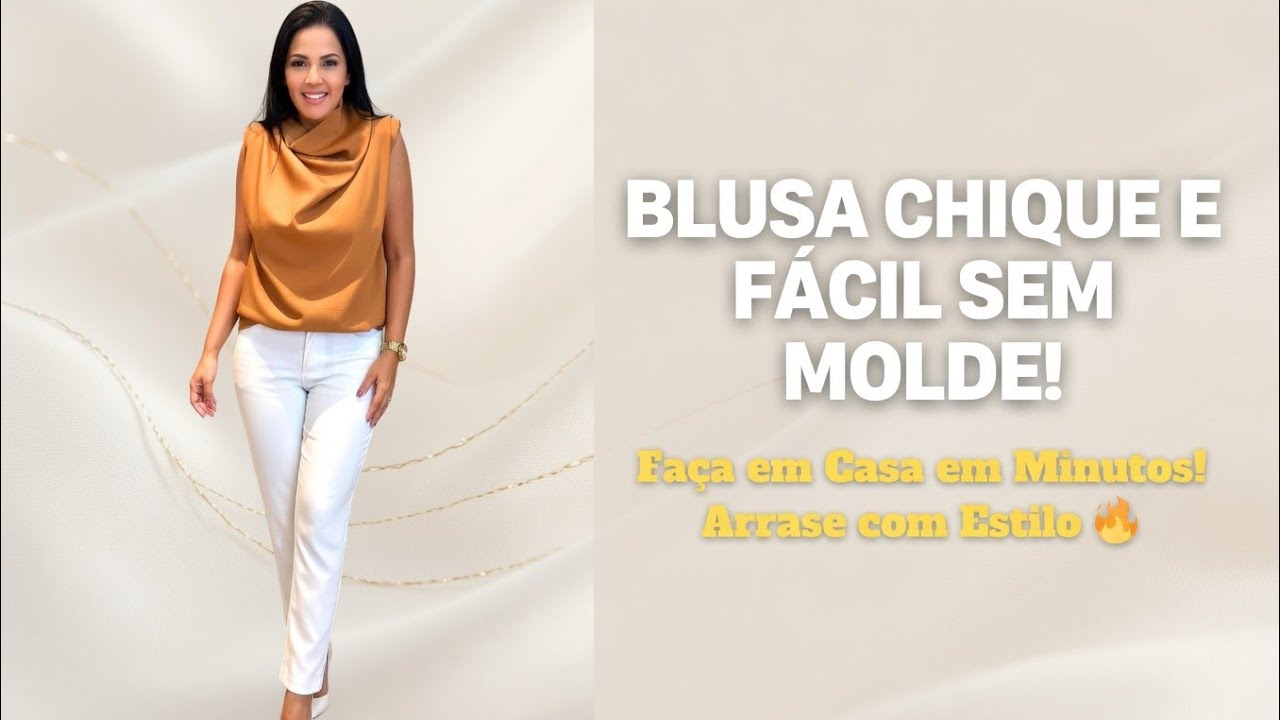 DIY Como fazer Blusa Fácil Sem Molde_Costura fácil passo a passo para iniciantes Gisleide Novelo