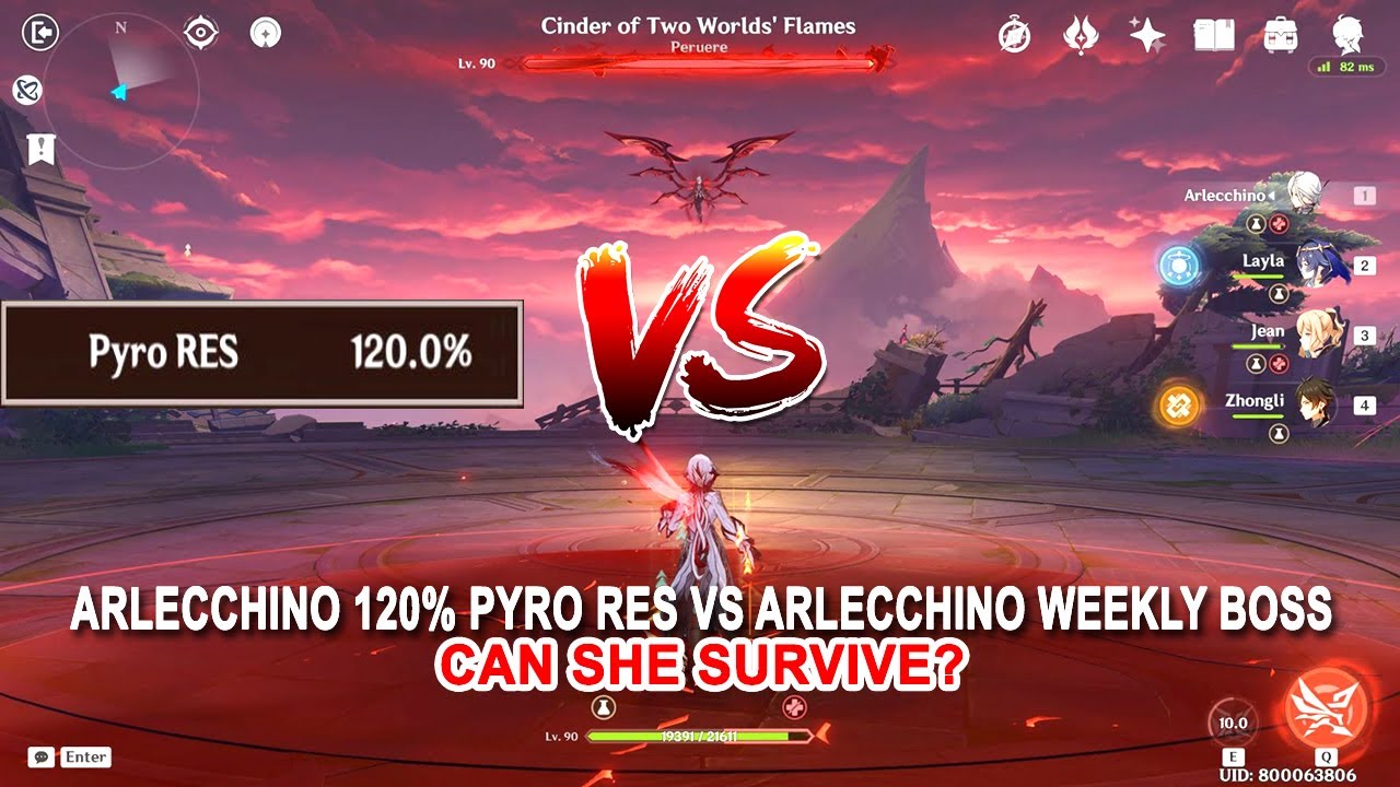 Arlecchino 120% Pyro Res vs Arlecchino Weekly Boss - Can she Survive?