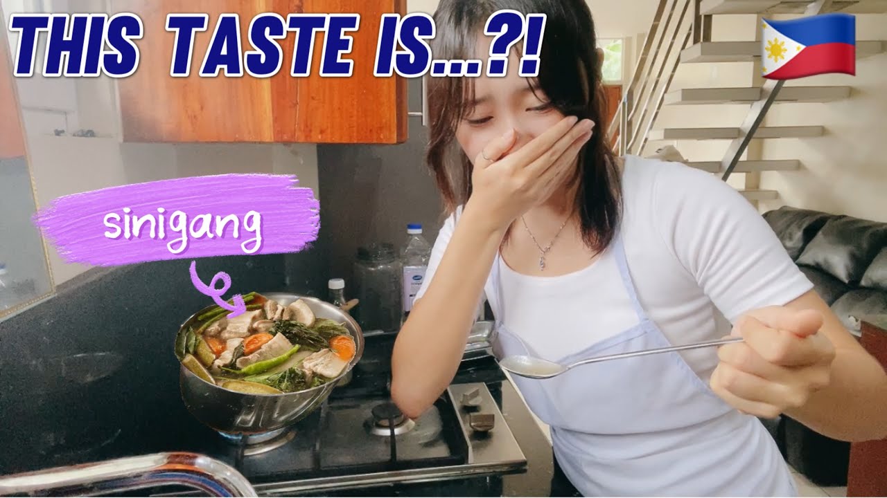 Korean trying sinigang for the first time!