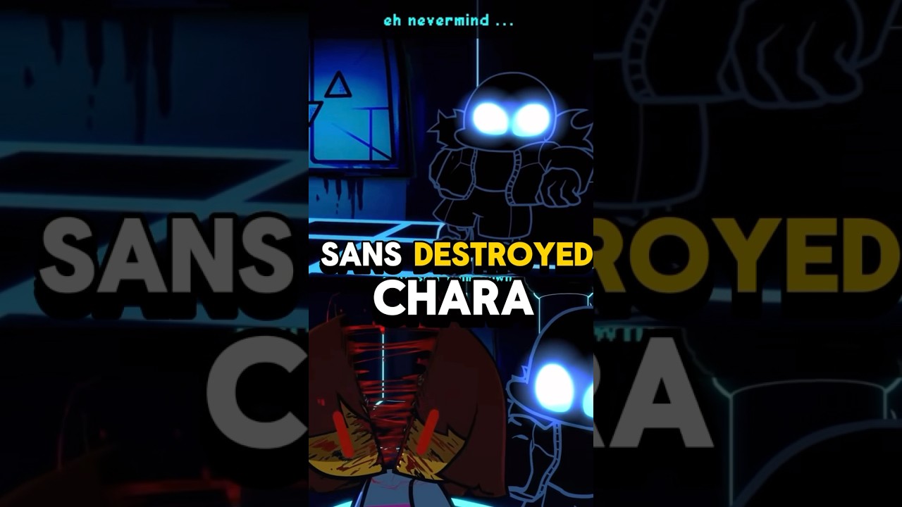 NM Sans Completely DESTROYS Chara! #undertale #indiecross #sans #frisk #nightmaremode #shorts #ccart
