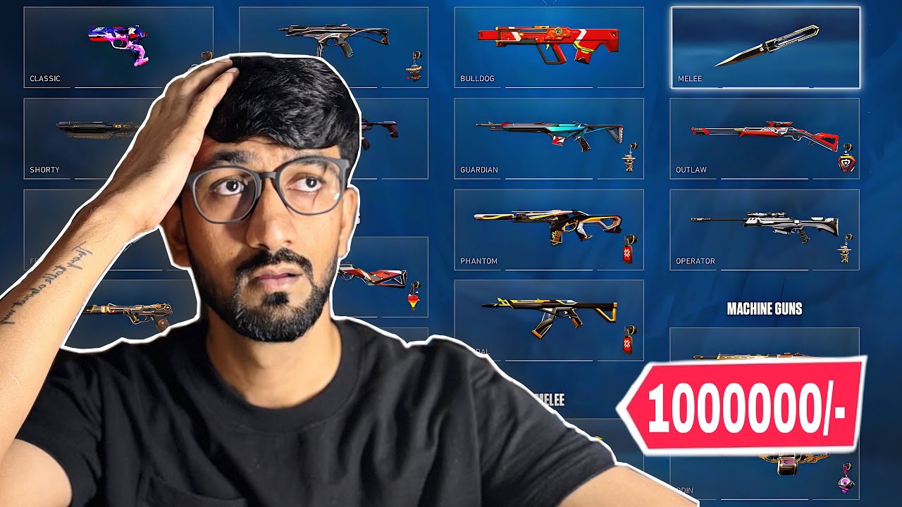 ₹1000000 Valorant Inventory Showcase