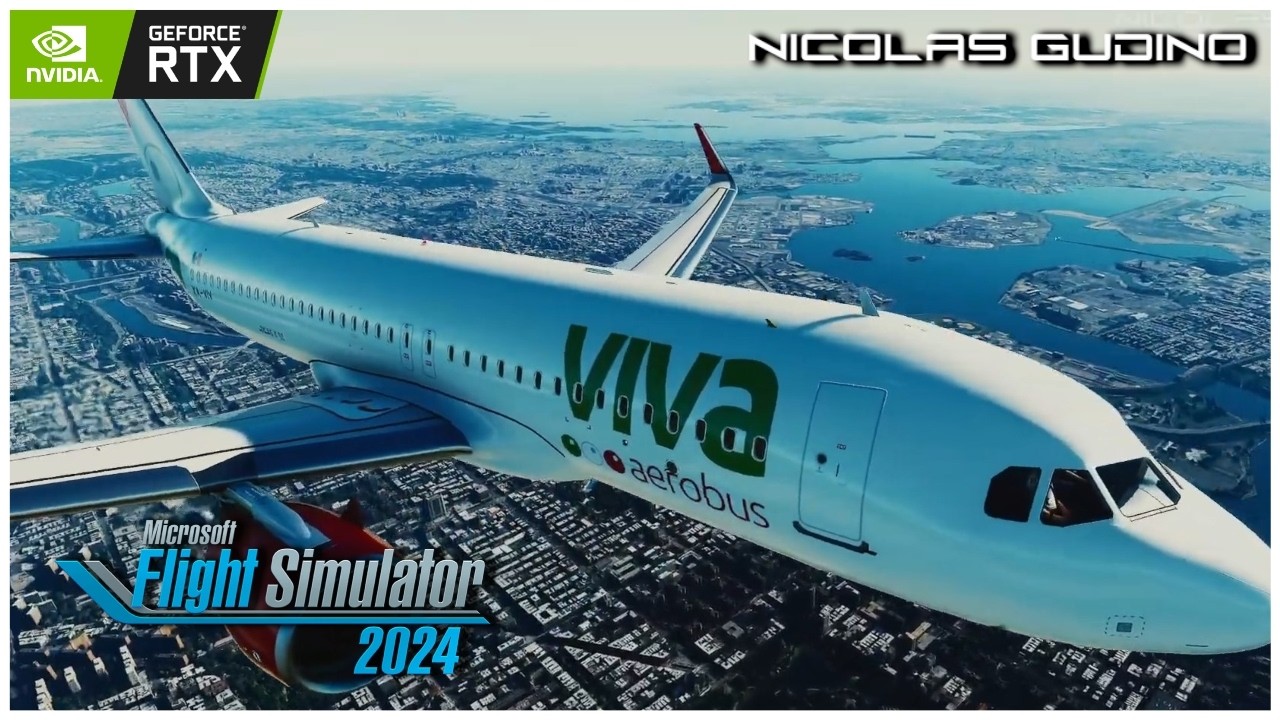 VIVA AEROBUS IN NEW YORK? 🇲🇽✈️🇺🇸 Most Beautiful Cinematic Flight (A320)
