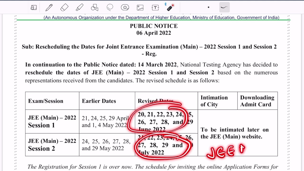 JEE Main 2022 Postponed! New Dates? JEE Advanced Date? See the full notice! 🔥