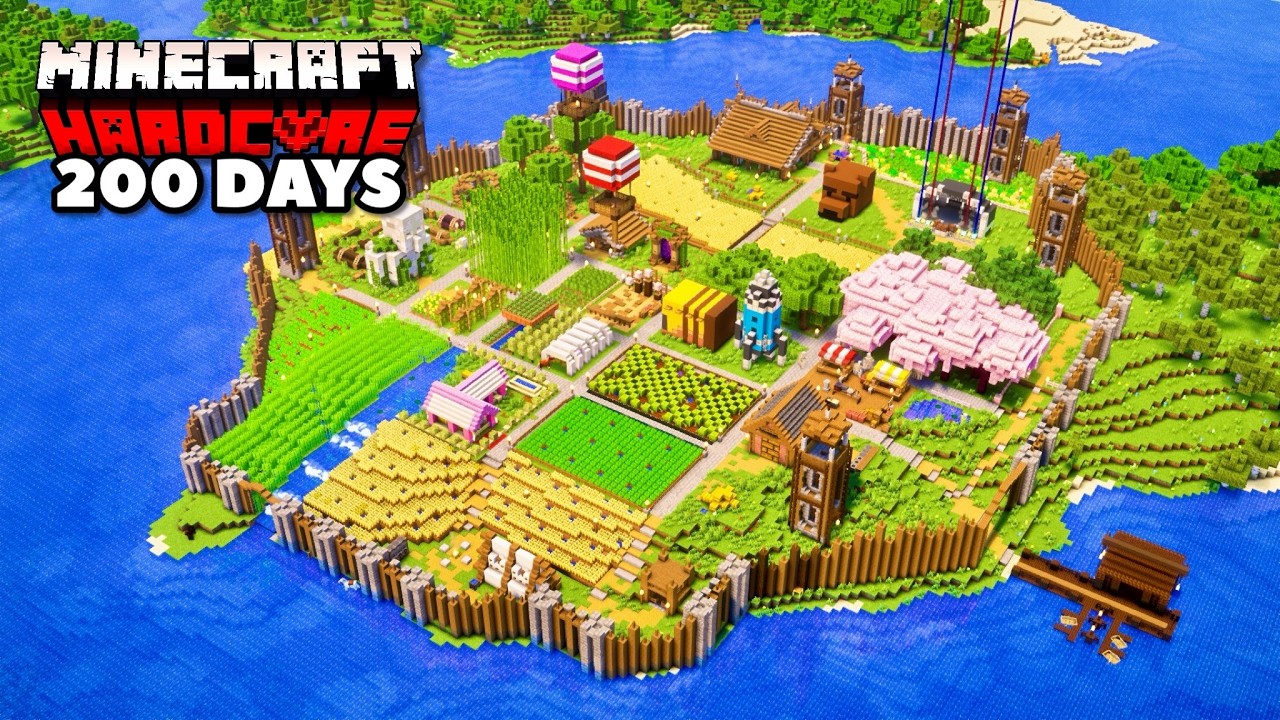 I Survived 200 Days Building The ULTIMATE MEGA Base in Minecraft Hardcore