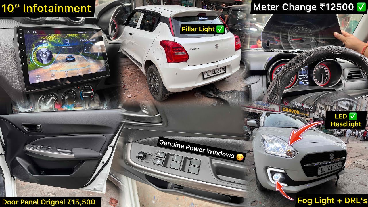 2023 Swift LXI Base Model Converted To Top Model With Genuine Accessories