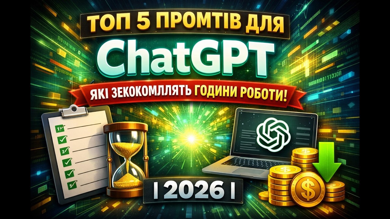 Топ 5 промтів для ChatGPT, які зекономлять години роботи | 2026
