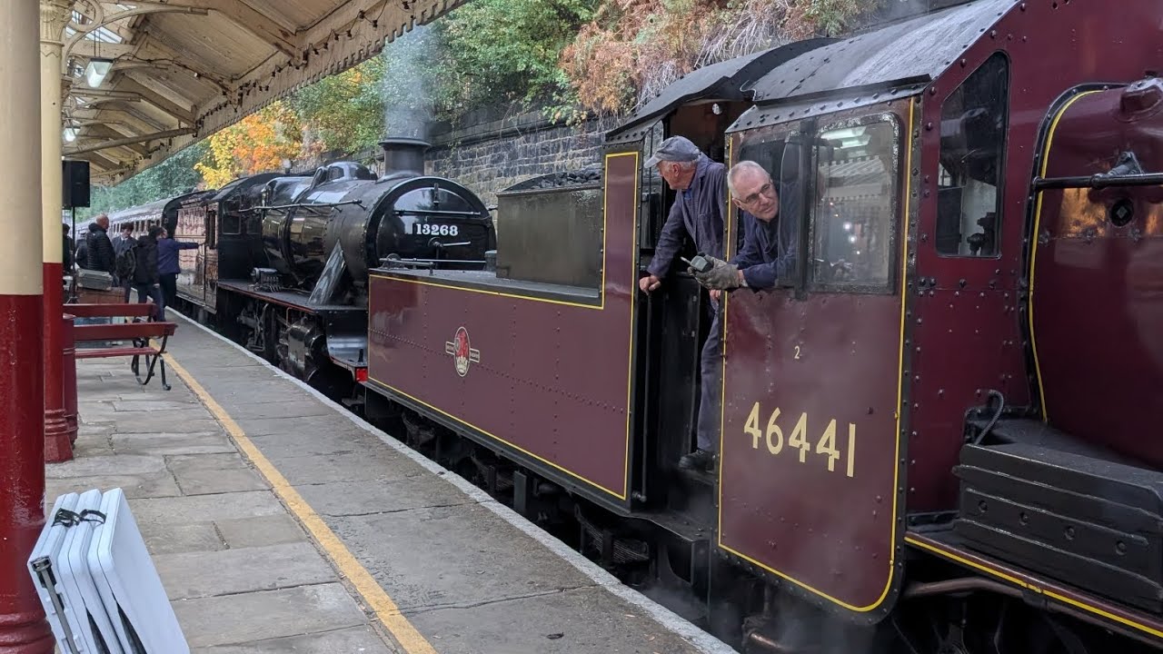 46441 and 13268 double heading (from the footplate) at the East Lancashire railway Autumn Steam gala
