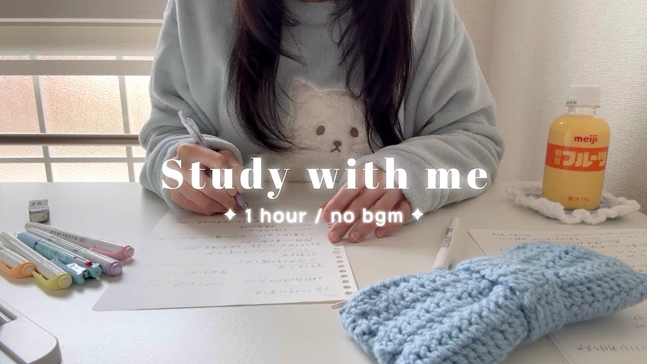 [ study with me ] Учись со мной 1 час pencil asmr / без разговоров, без музыки