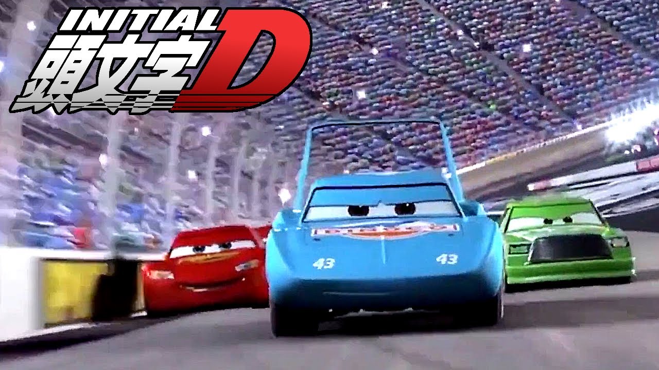 Cars Opening Race with Initial D Eurobeat | Part 1