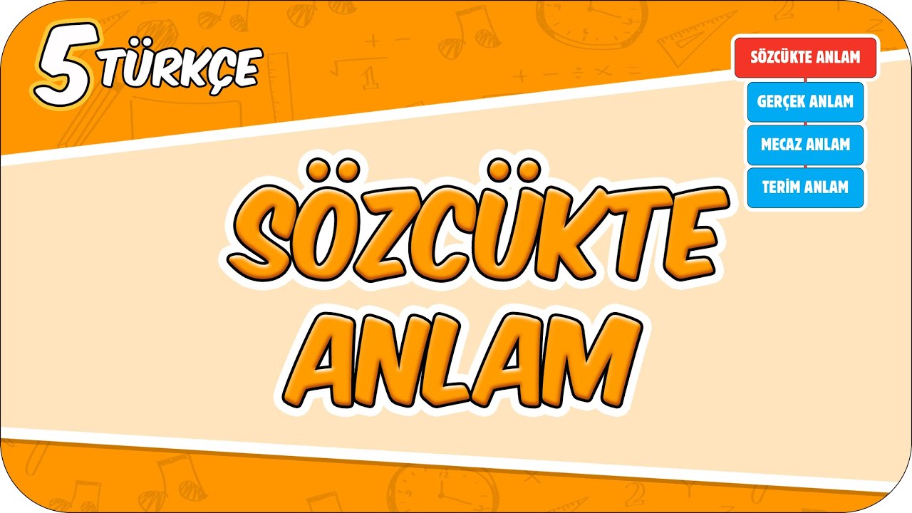 Sözcükte Anlam - Konu Özeti 📙 5TURK2 #2026