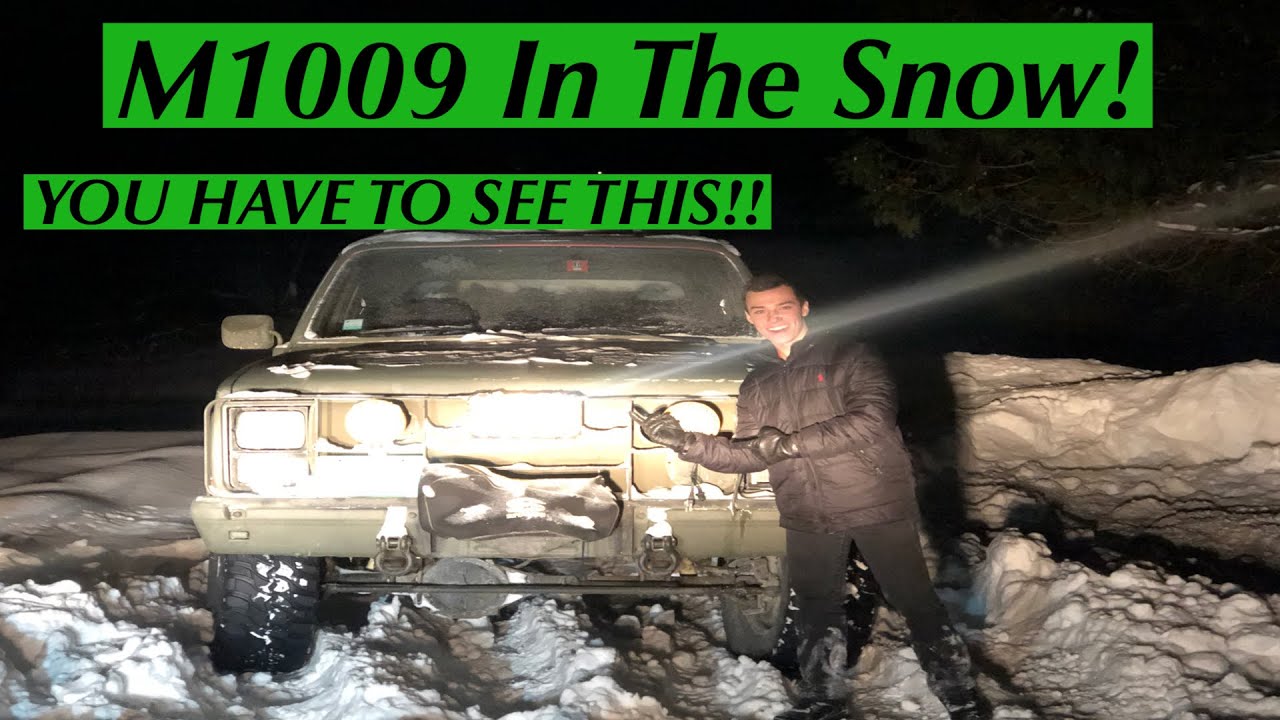 MILITARY M1009 MONSTER DRIVES THROUGH THE SNOW LIKE ITS NOTHING! (ICY HILLS)