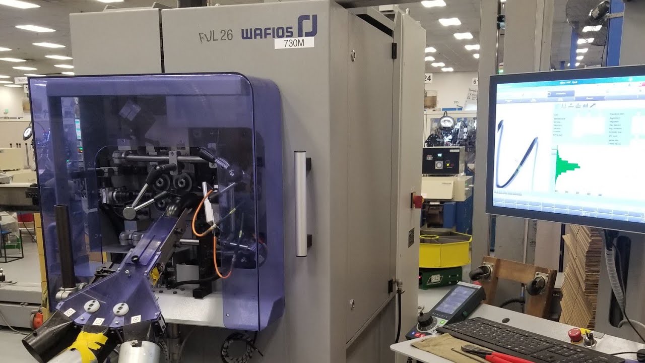 High Speed Compression Spring running on Wafios Machine