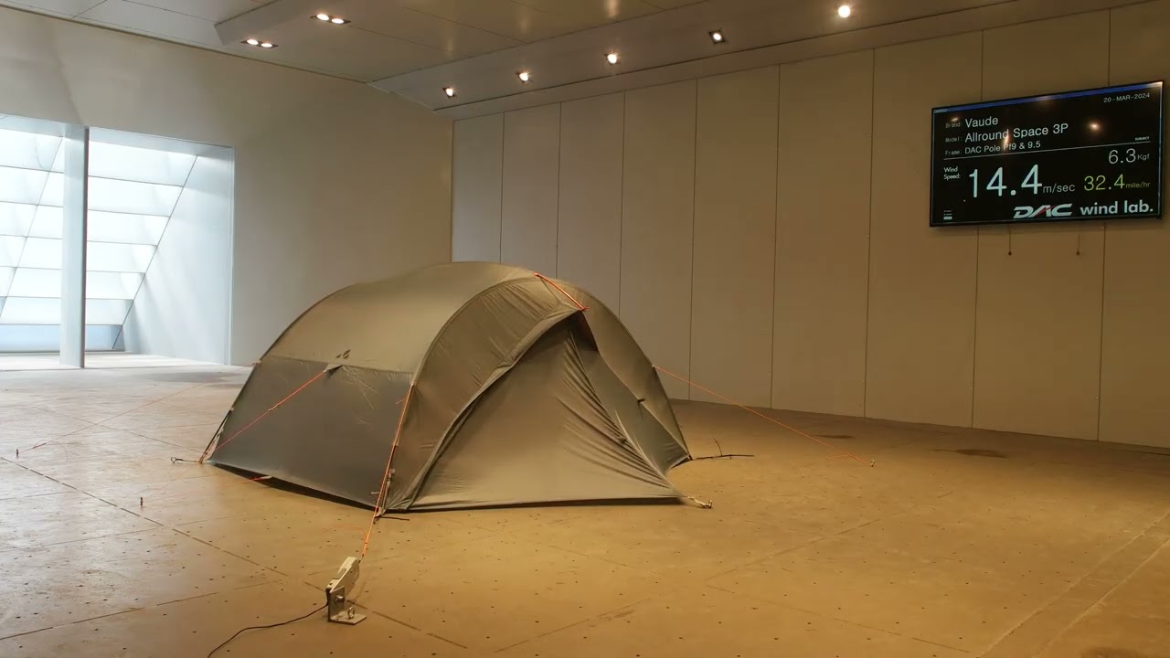 Wind tunnel test AR Space 3P | VAUDE