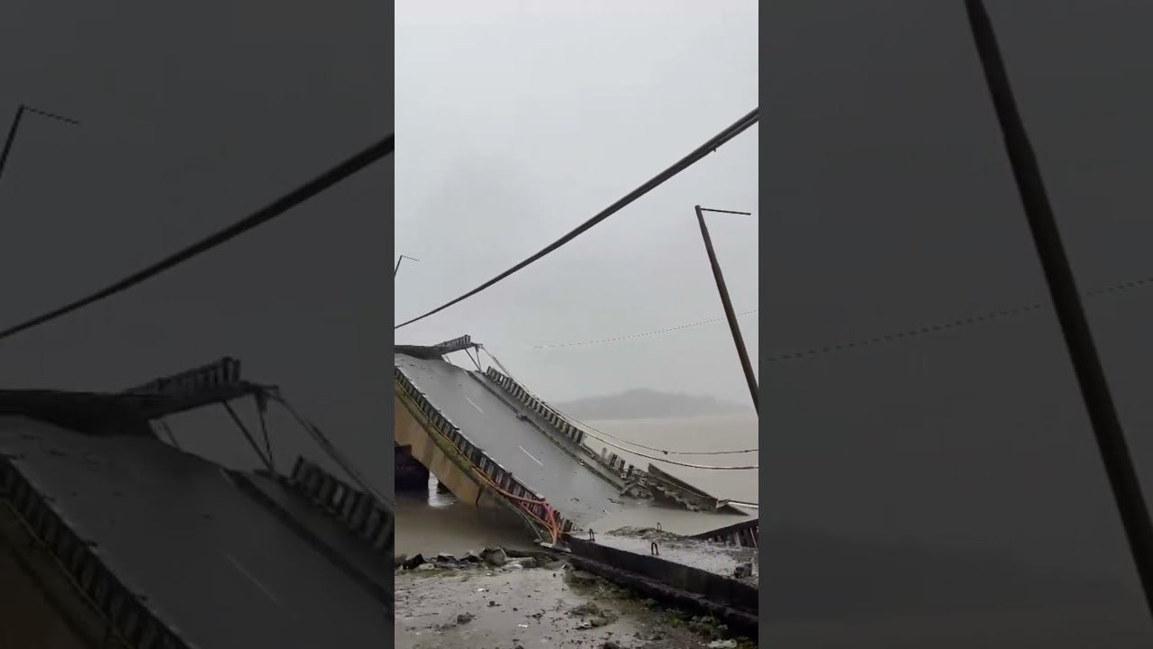 KARWAR KALIRIVER BRIDGE COLLAPSED|AUG 2024| 06/08/24| #karwar #rain #KALIBEIDGE #kaliriverbridge