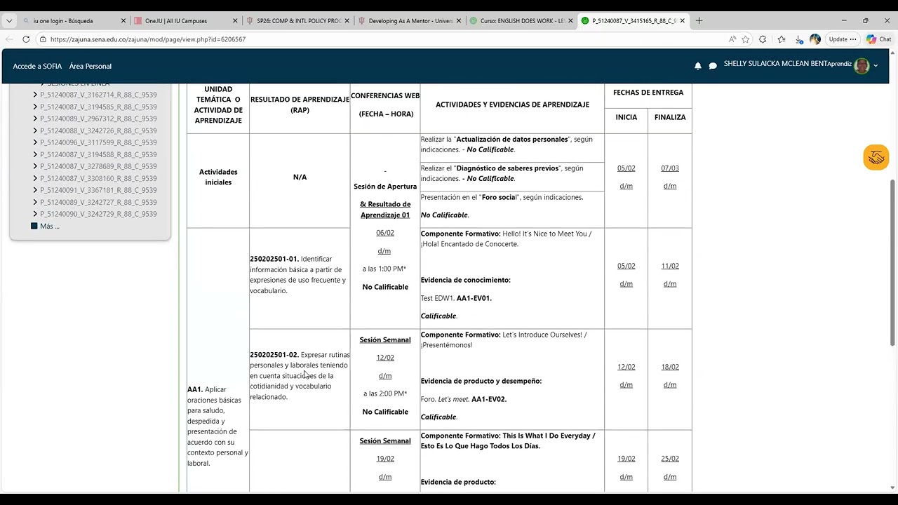 Sesión de Apertura - Resultado de Aprendizaje 02 -  06/02