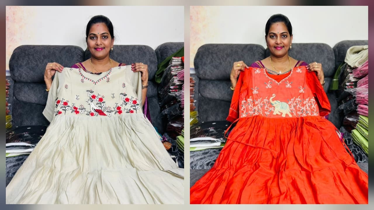 Mul Chanderi Kota Kalamkari Frocks || Akki Latest Collections || Live Booking ||